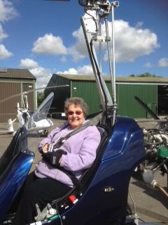 Woman in gyrocopter